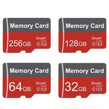 1PC Memory Card 256GB,128GB, 64GB, 32GB, High-Speed TF Card, Storage TF Card; Compatible With Tablets, Cameras, Smartphones, Dashcams, Car Audio Systems, And Gaming Consoles - Reddish-gray - View 1