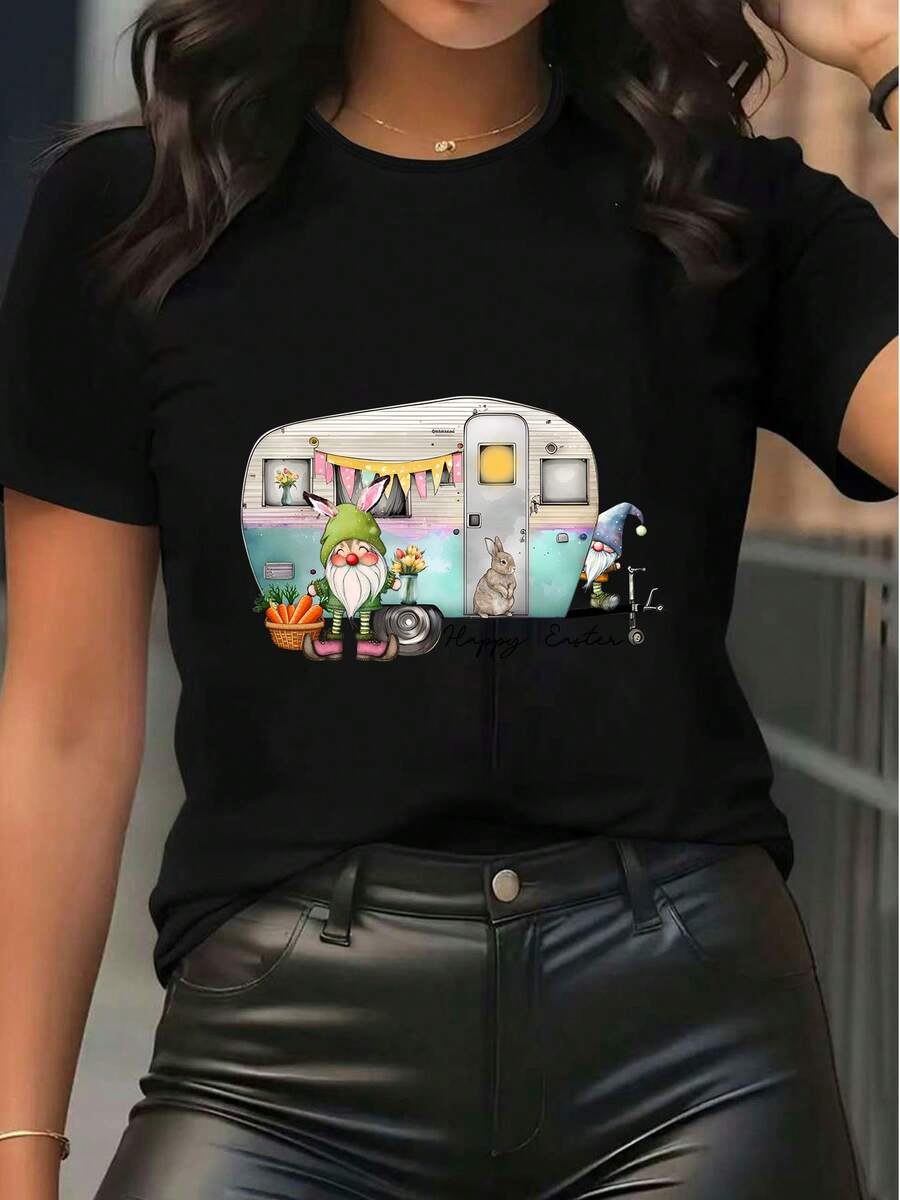 Women T-Shirts - Black - View 1