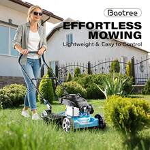 Gas Powered Push Lawnmower, 20-Inch Cutting Deck, 144cc 4-Stroke Engine, 2-In-1 Function (Side Discharge/Mulching), Lightweight Small Yards Under 1/4 Acre (20 Inch Hand Push) PDFW - 20英寸 - 查看 7