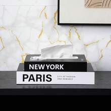 1pc Rectangular Tissue Box Cover - Decorative Book-Style Tissue Holder, Fits Rectangular Tissue Boxes - Unique Coffee Table Decor, Large Tissue Box, Suitable For Home Or Office, International City Name: Paris France City Style - FC112-a, FC111-b - View 11