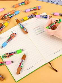 6/10 PCS Capybara Cartoon Neutral Pen Cute Theme Party Gift Multicolored Cartoon Mini Pens Adorable Capybara Fun Gift Bulk Pack - Multicolor - View 7