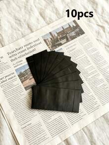 1/10pcs Black Kraft Self-Adhesive Envelopes, Cash Envelopes - Wet Glue Off - Paper Envelopes - Office, Business, Friends And Lovers Communication - Coin Envelopes, For Coins, Checks, Budget, Small Items Storage Bag - Multicolor - View 6