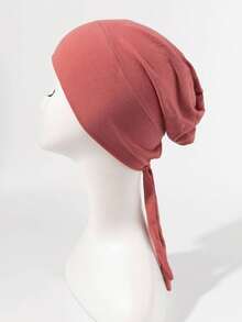 Awegeo Soft Stretchy Tie Back Turban Headwrap For Women, Middle Eastern Style Muslim Hijab Cap, Elastic Chemo Headwear Sleep Cap For Hair Care - Multicolor - View 6
