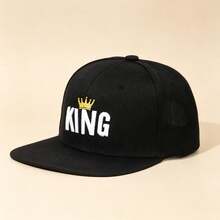 1頂男款KING字母刺繡嘻哈時尚運動棒球帽，可調節防曬休閒帽，適合春/秋季旅行、海灘、派對 - 彩色 - 查看 12