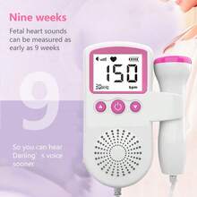 Home Wireless Fetal Heart Detector | Portable Pregnancy Heartbeat Monitor With Conductive Gel | Accurate Heart Rate Tester For Mid & Late Pregnancy - HỒNG - Xem 3