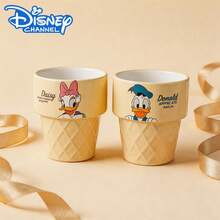 Disney 迪士尼米奇米妮黛絲鴨冰淇淋造型陶瓷杯，可愛黃色咖啡馬克杯，節日禮物，耐熱日常奶茶水杯 - 彩色 - 查看 7