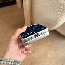 1件裝清新蝴蝶結與星星圖案 PC 折疊手機殼，適用於 Galaxy Z Flip7/ZFlip6/ZFlip5/ZFlip4/ZFlip3/Z FE，磁吸保護殼 - 彩色 - 查看 5