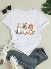 Women T-Shirts - White - View 4