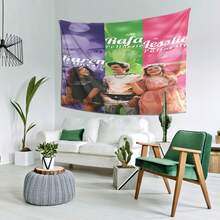 A Los Polinesios Trio Picture Tapestry - Creative Print Tapestry, Selected High-Quality Peach Skin Velvet Tapestry, Living Room, Bedroom, Party Decoration, Wall Decoration, Suitable For Living Room, Dormitory, Office - 彩色 - 查看 5