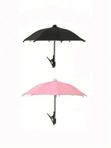 1/2pcs Mini Portable Sunshade Umbrella With Universal Clip Holder, Outdoor Sun Protection For Phones, Kindle, Navigation Devices, Anti-Glare Phone Screen Cover, Rain & Sun Proof, Essential For Travel - Multicolor - View 22