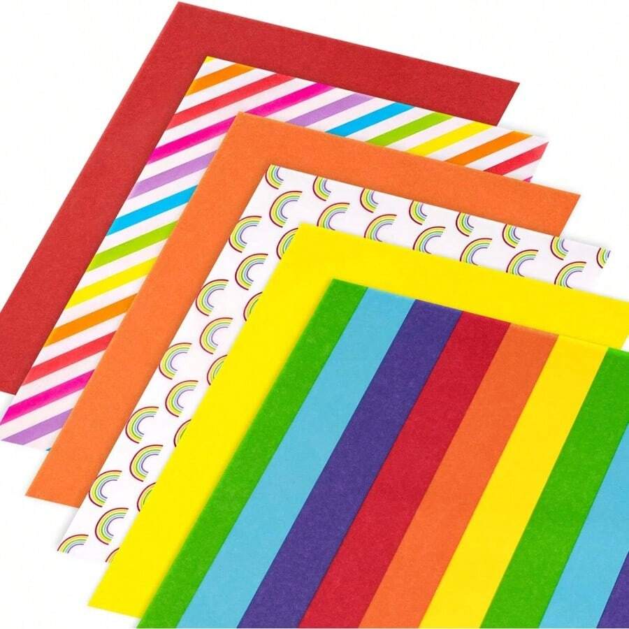 Wrapping Tissue Paper - 60 Sheets 14x 20 Inch Colorful Color Tissue Paper Bulk Wrapping, Arts Crafts, Packing and Decorations - Arcoíris - Ver 1