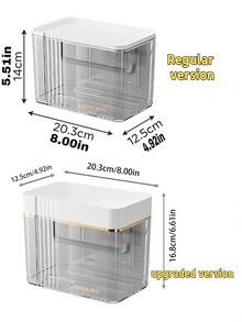 1pc Transparent Waterproof Paper Towel Holder, Wall-Mounted Toilet Paper Tissue Box Organizer, Bathroom Accessories Bathroom Decor Fall Decor - Multicolor - View 8