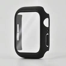 BEIMUSON 鋼化玻璃 + 保護殼，適用於 全系列 38mm 40mm 41mm 42mm 44mm 45mm 46mm 49mm，PC 防撞螢幕保護殼，相容於 Series 11/10/9/8/7/6/5/4/3/2/1 Ultra SE - 黑色 - 查看 10