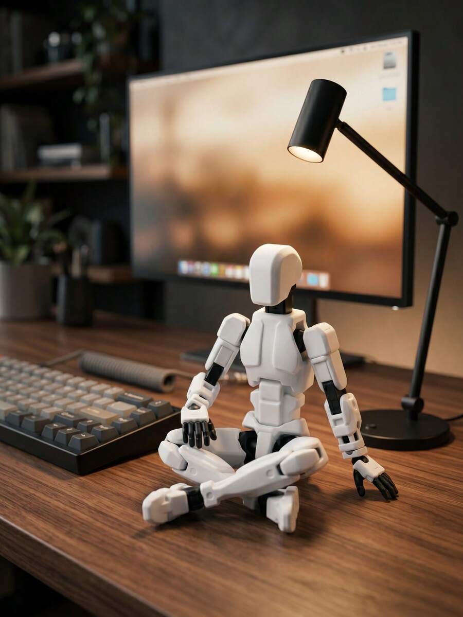 3D Printed Poseable Robot Action Figure, Christmas Stocking Stuffer & Easter Basket Gift For Teens Adults, Multi Jointed Fidget Desk Toy, Articulated Mecha Collectible Model
