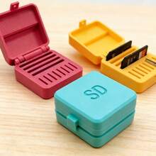 Caja de almacenamiento simple y portátil para tarjetas SD, organizador de tarjetas de memoria de múltiples ranuras, protector digital a prueba de golpes para tarjetas - Ver 4