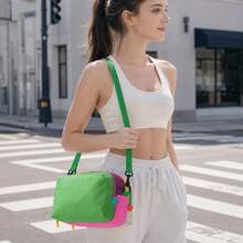 Tas Perlengkapan Mandi Multi-Layer Warna-warni, Tas Bahu Mini Wanita Kasual Warna-warni dengan Tali Bahu yang Dapat Diatur, Portabel & Kapasitas Besar, Untuk Piknik, Aktivitas Luar Ruangan, Sehari-hari, Perjalanan, Banyak Kompartemen untuk Penyimpanan yang Terorganisir dan Praktis, Unisex, Kembali ke Sekolah - MultiWarna - View 7