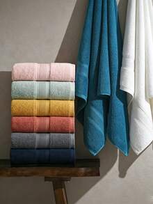 1pc/3pcs Modern Minimalist Solid Color Cotton Towel, Highly Absorbent, Soft Quick-Dry Bathroom Towel, Face Wash All Cotton, Household Adult Couple Men Women Soft Skin-Friendly Absorbent Bath Towel Daily Gift Multi-Purpose Universal Towel Bathroom Accessories Gym Yoga Outdoor Pool Towel - White - View 10