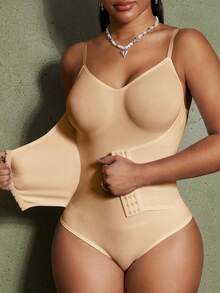 Women's Fashion Waist Cincher Seamless Bodysuit - Fully Covers Bulges, Shapes Perfect Figure, Suitable For Daily Wear, Parties, Women's Underwear And Shapewear - Apricot - View 3