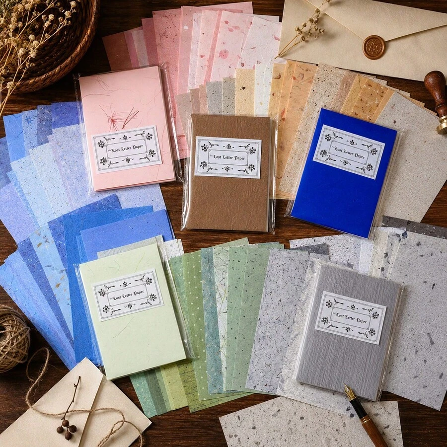 50PCS Vintage Material Paper Scrapbooking Paper DIY Junk Journaling Collage Decoration Background Handmade Paper - Paper - View 1