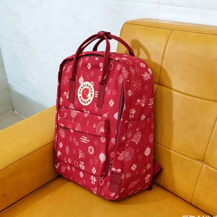 1 Piece Waterproof Canvas Backpack With Art Print, Adjustable Straps, Large Capacity, Zippered Pocket For School, Everyday Use And Outdoor Activities - 福滿 - 查看 4
