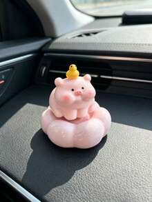 1個可愛旋轉豬車飾，樹脂可轉動可愛減壓辦公桌裝飾，創意樹脂小豬雕像 - 旋轉豬豬 - 查看 14