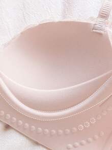 Small Chest Push-Up Bra For Women, Lace Hollow Sexy Minimalist Sexy Design, Side-Bust Support, Anti-Sagging, Seamless Back-Smoothing Bra[Special For Flat Chest] - Baby Pink - View 5