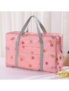 Bolsa de viaje plegable de gran capacidad, cubos de embalaje de ropa unisex, organizador de equipaje impermeable - Rosa - Ver 4