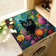 1件裝 家居裝飾 黑貓圖案印花洗衣機防塵罩 橡膠軟底 洗衣房配件 洗衣機頂部保護墊 吸水快乾 冰箱防塵罩 咖啡機檯面吸水墊 矽藻土排水墊 現代洗衣房與廚房電器洗衣機烘衣機防塵罩 家居裝飾 廚房餐廳裝飾 - 彩色 - 查看 8
