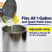1 Piece Of Paint Can Nozzle, Compatible With All Half Liter Paint Cans, All-In Pouring Accessory, Brush Holder, Paint Bucket Accessory. - Yellow - View 7