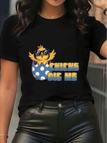 Women T-Shirts - Black - View 1