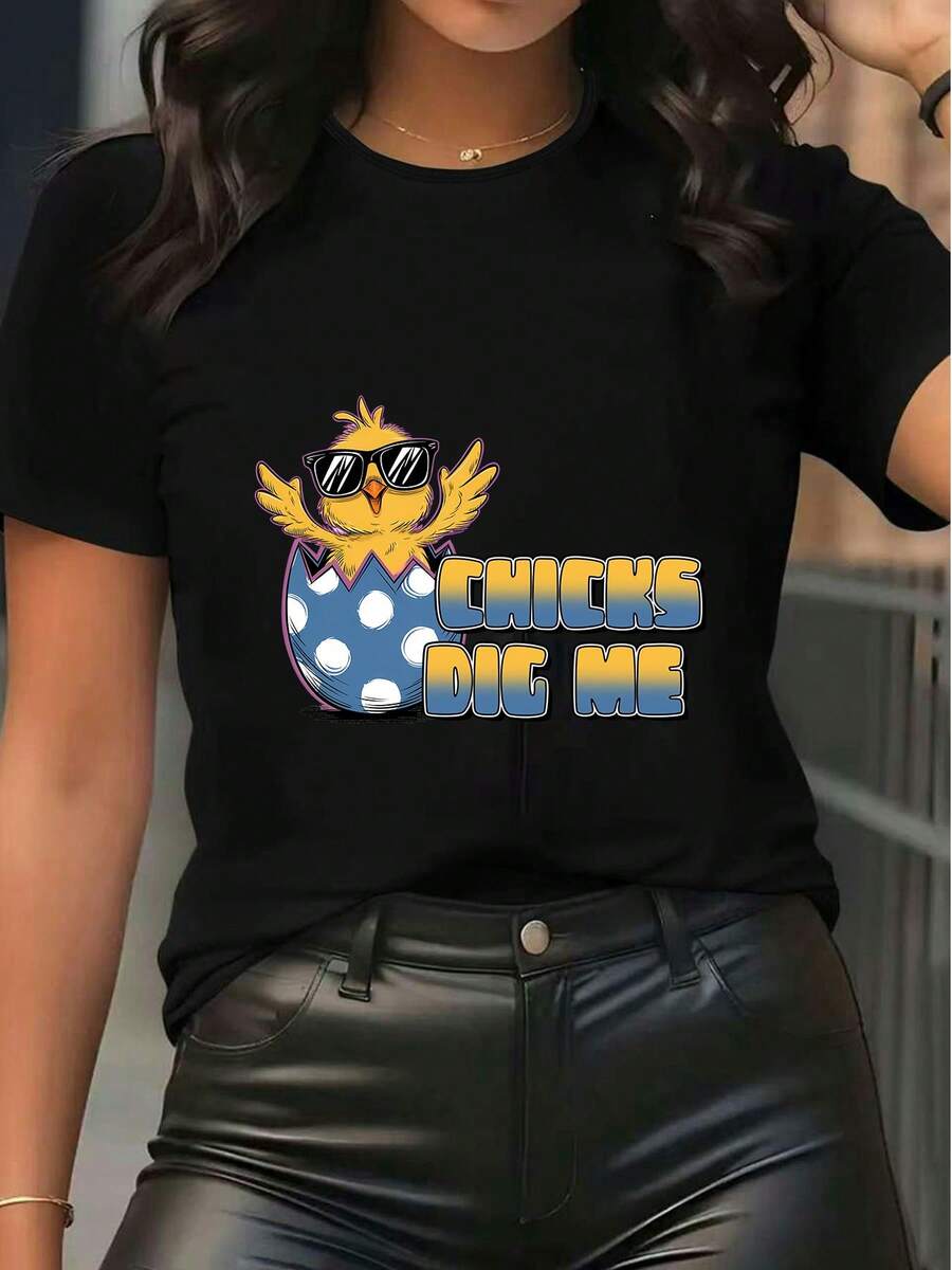 Women T-Shirts - Black - View 1