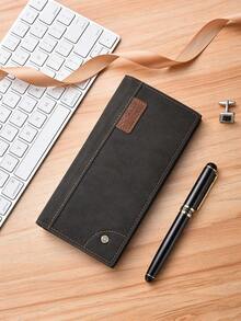 Men's Long Wallet, Korean Business Clutch Purse - Black - View 6