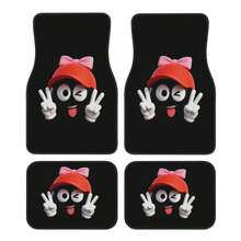 4pcs Cartoon Big Eye Car Floor Mats, Front & Rear Carpet, Car Interior Accessories Mats, Suitable For Front & Rear Seats, Washable, Fashionable Polyester Mats To Protect Cars, SUVs, Etc. - Multicolor - View 9