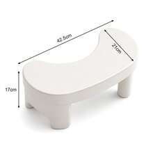 Plastic Step Stool, Portable Non-Slip Bathroom Stool For Toilet, Office & Home - White - View 4