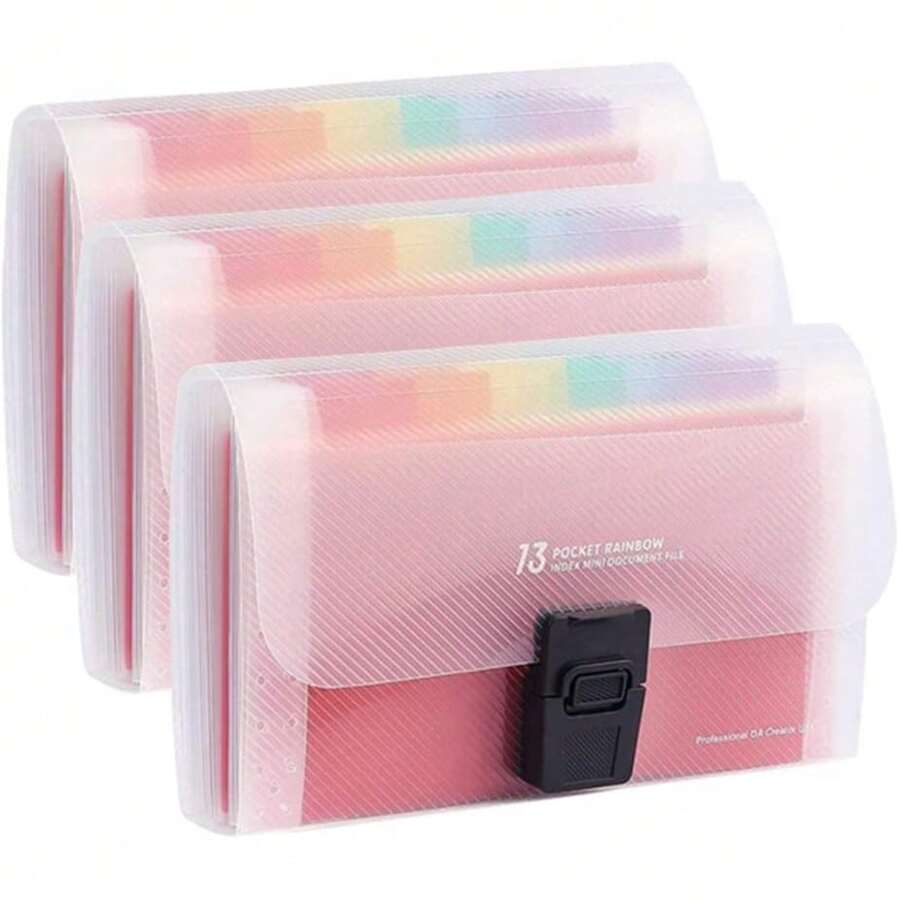 1PC Expanding File Folder, Accordian File Organizer, Coupon Organizer, Folder Organizer Mini Organizer Wallet For Coupons, Receipts, Cash, Tax Item Or Changes, 13 Pockets With Tabs Check Case, Multi-Functional Wallet,Back To School,School Supplies