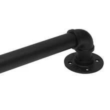 8Ft Stairs Handrails, Metal Industrial Pipe Stair Railing With Wall Mount Support For Home Indoor - A - View 7