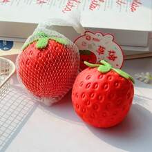 Squishy & Decompress Strawberry Pinch, Creative Strawberry Stress Relief Small Gift Sensory Toy Fidget Toy Portable Holiday Birthday Gift For Friends And Family - Multicolor - View 7