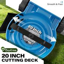 Gas Powered Push Lawnmower, 20-Inch Cutting Deck, 144cc 4-Stroke Engine, 2-In-1 Function (Side Discharge/Mulching), Lightweight Small Yards Under 1/4 Acre (20 Inch Hand Push) PDFW - 20英寸 - 查看 5