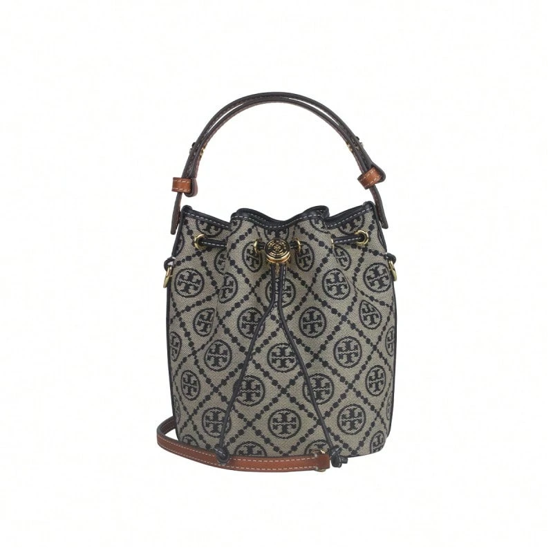 Tory Burch T Monogram Jacquard Women's Shoulder To Shoulder Crossbody Tote Bag 166415-405 - Navy Blue 166415-405 - View 1