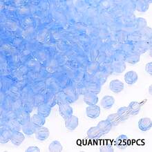 250顆 4mm 彩色尖頭玻璃水晶刻面米珠 DIY 珠寶製作 手鍊、項鍊、耳環 手工串珠配件材料 - diy彩色尖玻璃珠 - 查看 17