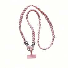 1pc Pink Hot-Selling 3-Strand Rope Style Crossbody Backpack Strap Lanyard, Universal Anti-Loss Phone Case Strap For Men And Women, Compatible With All Phone Models, CCD, Instant Camera, Etc. - Multicolor - View 2