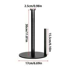 Paper Towel Holder, Heavy Duty Countertop Organizer With Anti-Tipping Base, One-Handed Tear Design, Durable Metal Construction, Fits All Standard Paper Towel Rolls, Perfect For Kitchen Countertops & Small Spaces, Sleek & Modern Style. - Multicolor - View 12