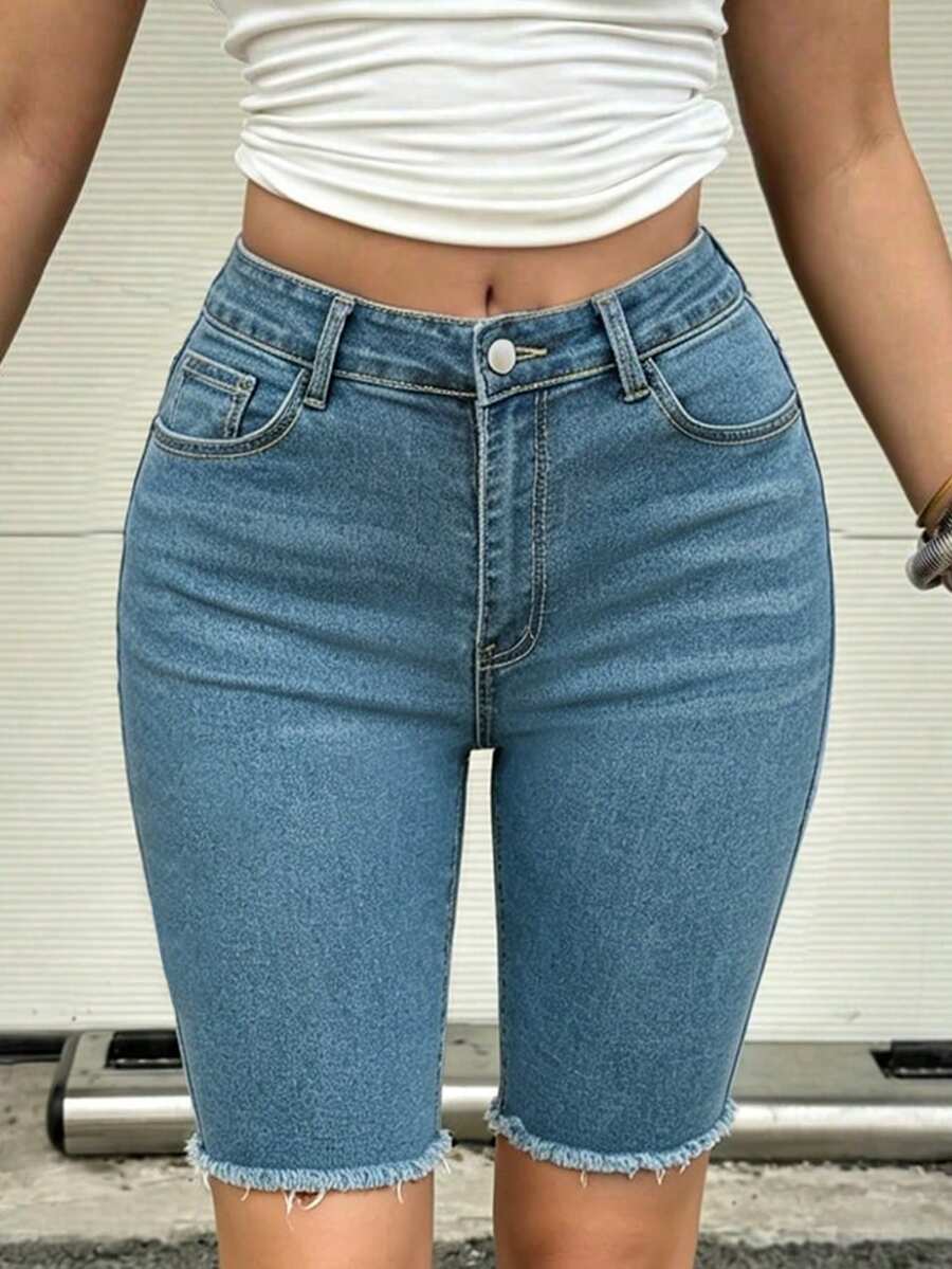 شورتات جينز مطاطية أنيقة للنساء - أنيقة بسهولة ومتعددة الاستخدامات للارتداء اليومي