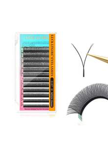 1pc YY 0.07 C D Curl Handmade High-Quality Soft Lightweight Natural Eyelash Extensions, Suitable For Professional Eyelash Cluster, Eyelash Cluster, Single Eyelash, False Eyelashes - Black - View 12