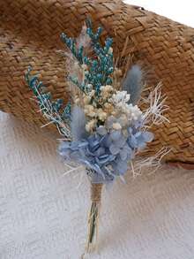 1/2/3/4/6/8/10/12 pièces Mini bouquets artificiels, Décoration d'intérieur, Décorations de gâteau, Cadeaux pour boîte aux lettres, Bouquets de mariée Décoration de mariage, Petits bouquets de fleurs artificielles, Décorations de gâteau (5-6,6 pouces) - Bleu azur - Voir 1