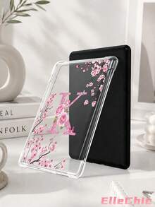 1pc Pink Cherry Blossom & English Letter Pattern Kindle Transparent Protective Case, Anti-Drop, Full Coverage Transparent Shell, Silicone Soft Shell, Compatible With Kindle 11th Gen 2022/Kindle Paperwhite 12th Gen 2024/Kindle Colorsoft Signature Edition, Clara Color/B&W/2E, Back To School|Office & Study Supplies|Perfect Gift - Multicolor - View 9