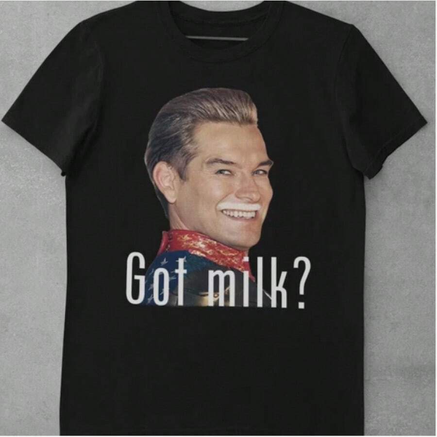 T-shirt Homelander de The Boys, Chemise Homelander, Vêtements T-shirts pour hommes et femmes, Vêtements d'été, Hauts d'été, grande taille S-3XL, Taille enfant, T-shirt assorti pour la famille - Noir - Voir 1