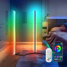 LED Wall Corner Lamp, USB POWERED RGB Corner Floor Lamp With APP,Remote Control And Timing Function Color Changing, 16 Million Colors & 68+ Scene Color Changing Ambience Light With Music Sync For Living Room, Bedroom, Gaming Room. - 黑色 - 查看 11