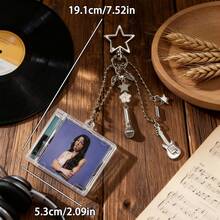 Llavero colgante de bolso mini CD personalizado con NFC/regalo de música personalizada, estilo retro, llavero mini CD de Spotify, regalo personalizado, accesorio de bolso - Rosa - Ver 8