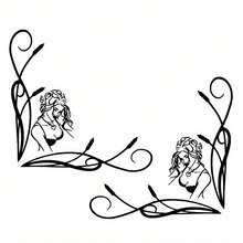 For Truck Stickers Lady Large Fine Scroll Cab Window Set Of 2 - 1 SET - View 1